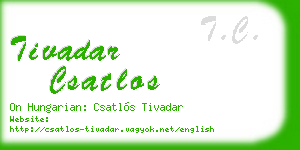tivadar csatlos business card