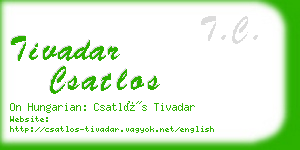 tivadar csatlos business card